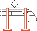 Bec de levage pour des véhicules sur rails