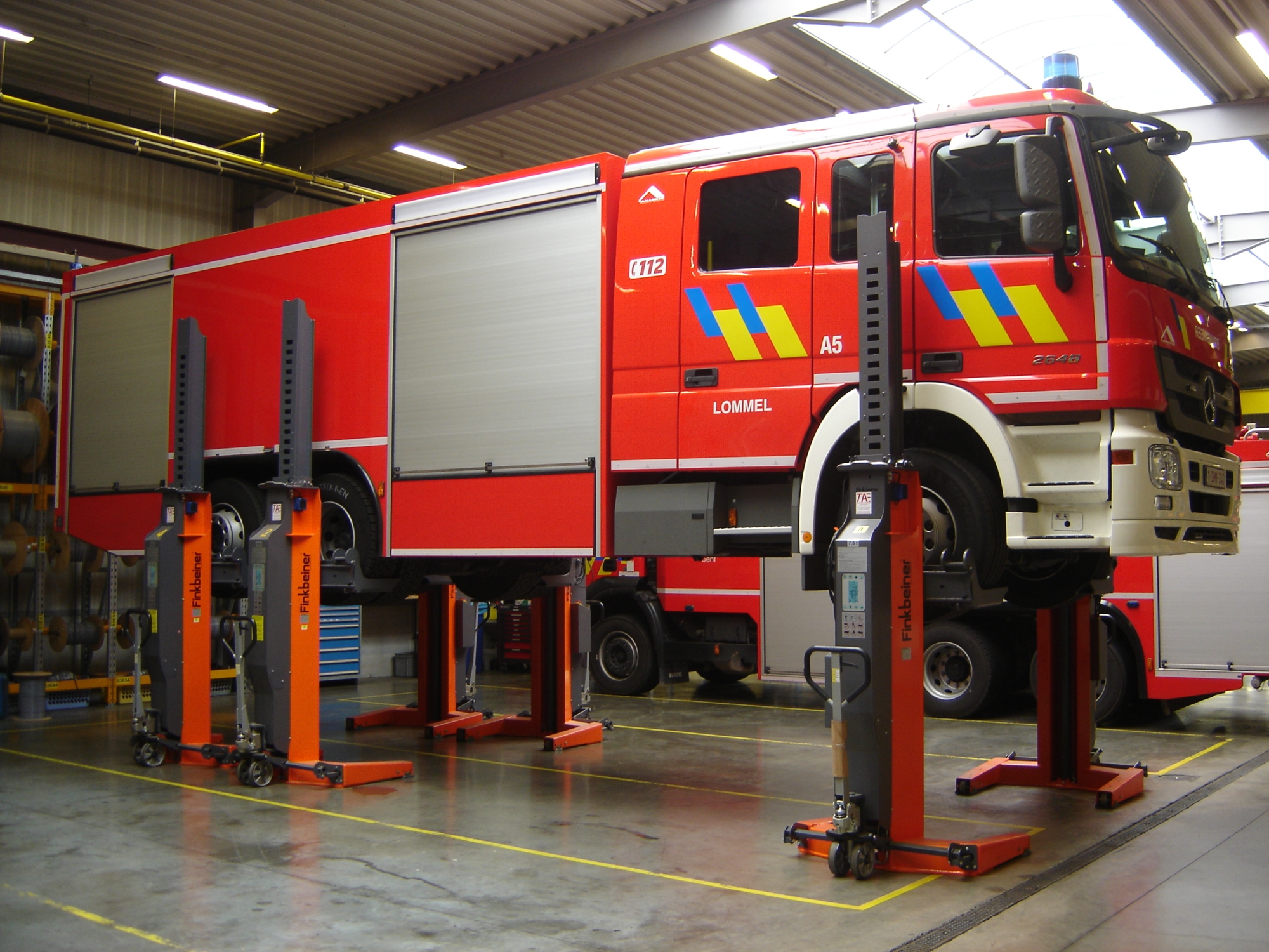 bewegliche Hebeanlage Finkbeiner EHB, für Feuerwehrfahrzeuge