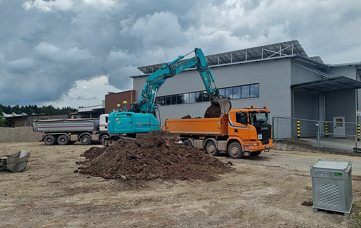 Preparation for the construction of a new building