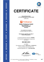 ISO certificate TUEV SUED Walter Finkbeiner GmbH